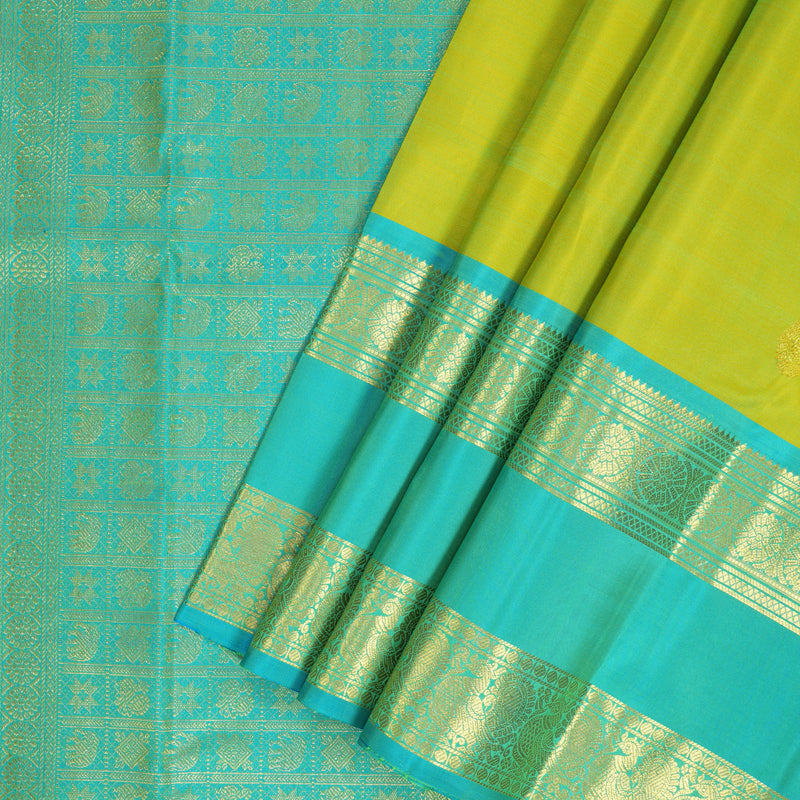 https://hayagrivassilkhouse.com/collections/kanjivaram-silk-sarees/products/hayagrivas-handloom-lime-green-kanjivaram-silk-saree-with-sky-blue-border-kbf207e4-2