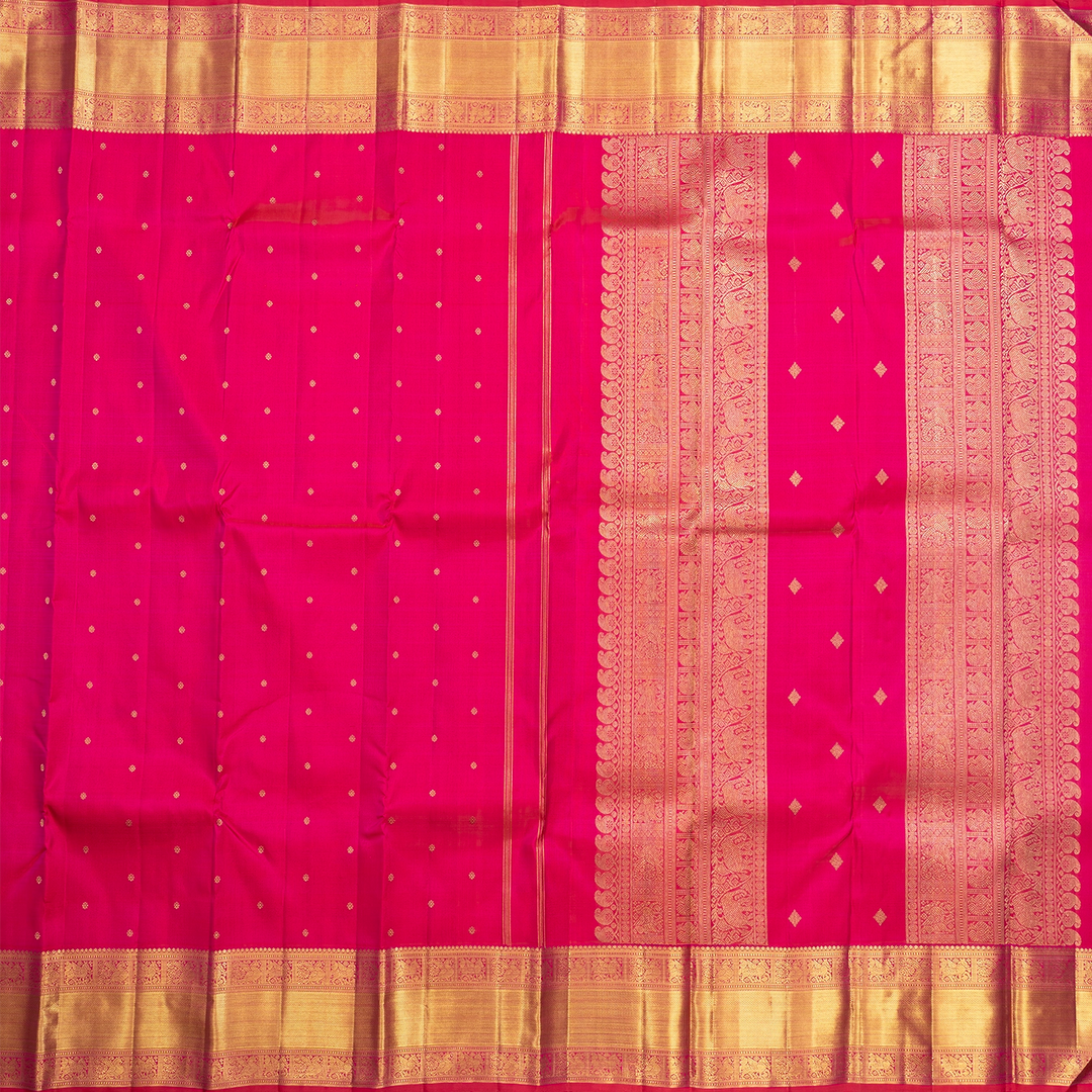 Hayagrivas Handloom Pink Kanjivaram Silk Saree KBF742H13-1
