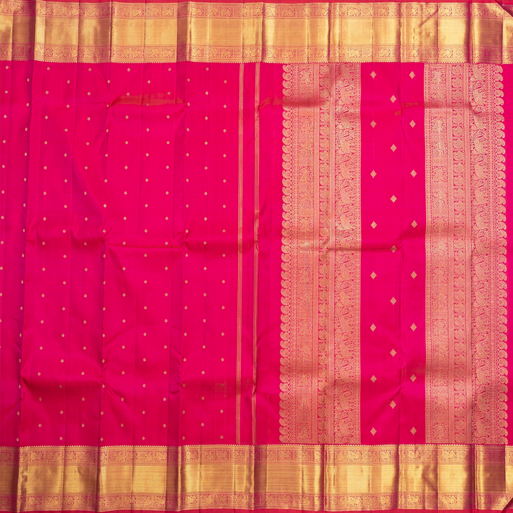 Hayagrivas Handloom Pink Kanjivaram Silk Saree KBF742H13-1
