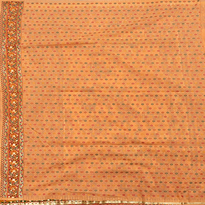 Hayagrivas Peach Orange Semi Banarasi Saree KBD2093C2-4