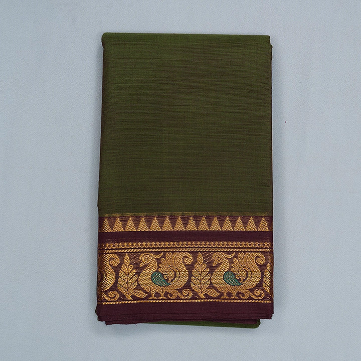 Hayagrivas Mehandi Green Handloom Chettinad Cotton Saree SSCBF134H1-1