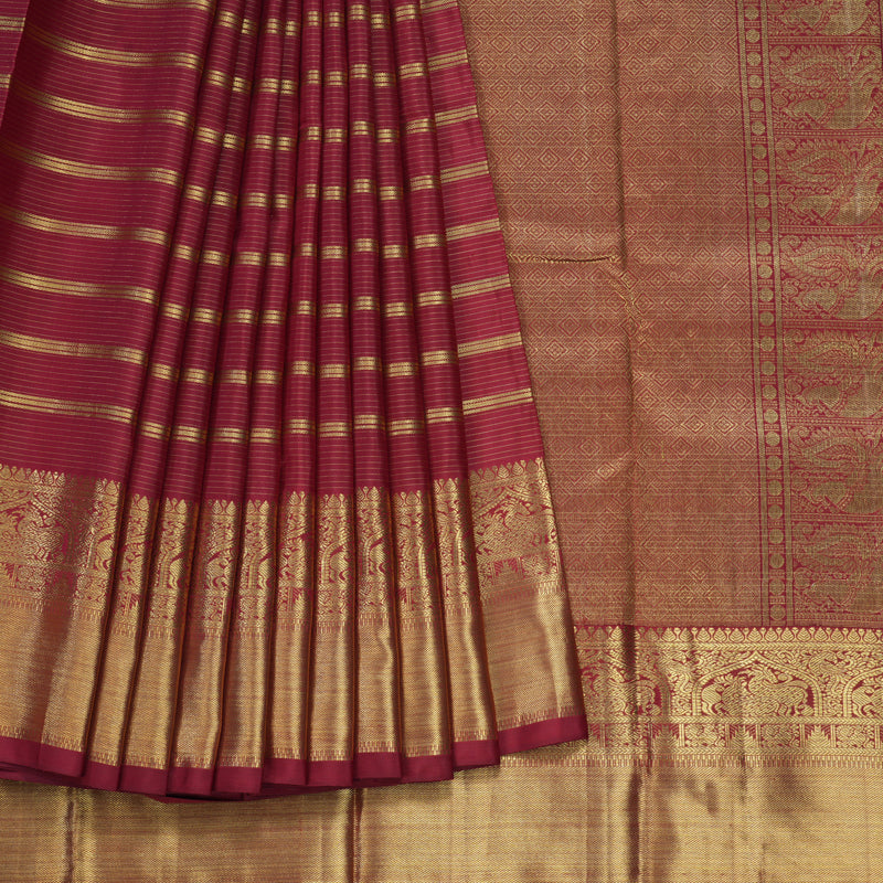 Hayagrivas Handloom Maroon Kanjivaram Silk Saree BE530-SBS  KBEL530C1-1
