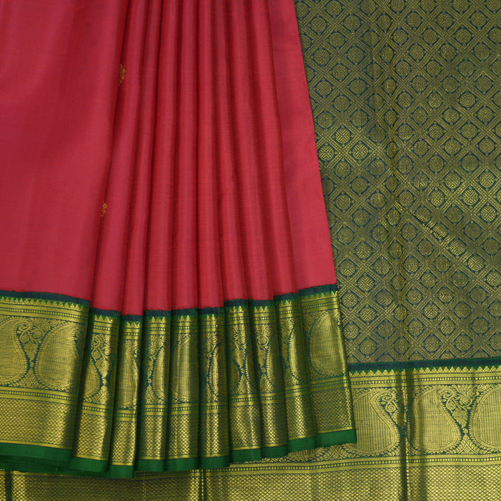 Hayagrivas Handloom Pure Kanjivaram Silk Saree in Majestic Red KBE793H4-2