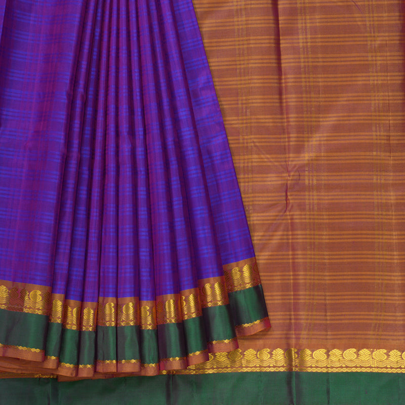 Hayagrivas Handloom Purple Kanjivaram Silk Saree KSBE101B2-5