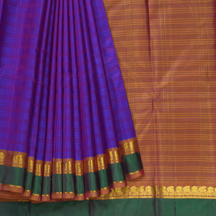 Hayagrivas Handloom Purple Kanjivaram Silk Saree KSBE101B2-5