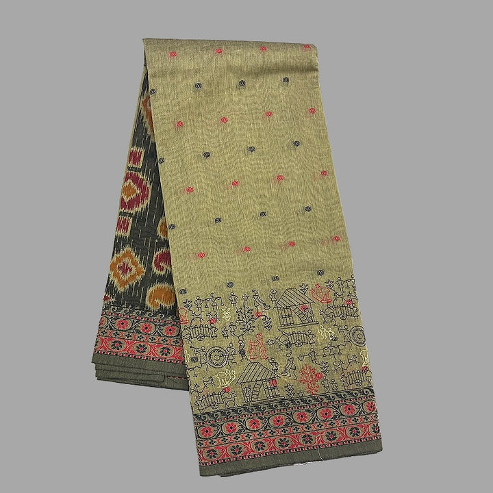 Hayagrivas Elephant Grey Fancy Cotton Sarees