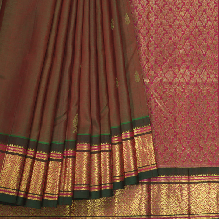 Hayagrivas Manthalir Pure One-sided border Kanjivaram Silk Saree KBE2004L12-3