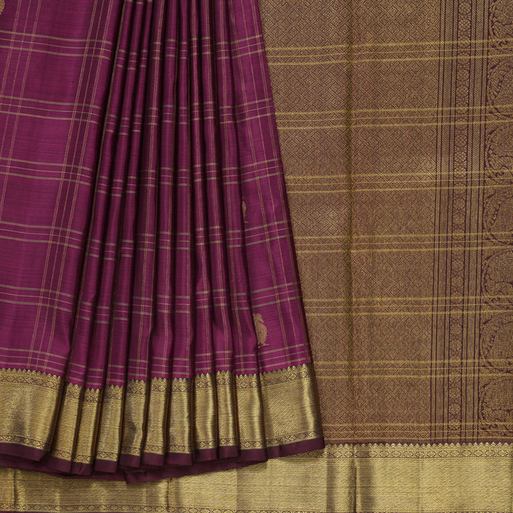 Hayagrivas Handloom Violet Kanjivaram Silk Saree BE597-SBS  KBEL597C1-1