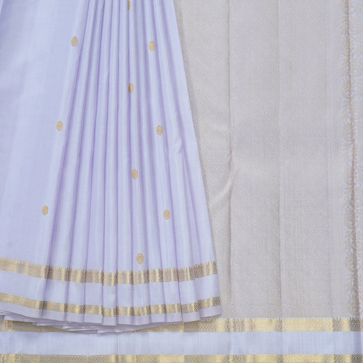Hayagrivas Handloom Lilac Kanjivaram Silk Saree KBF39D6-1