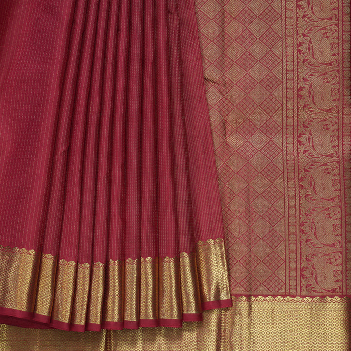 Hayagrivas Handloom Maroon Kanjivaram Silk Saree KBE1456J1-1
