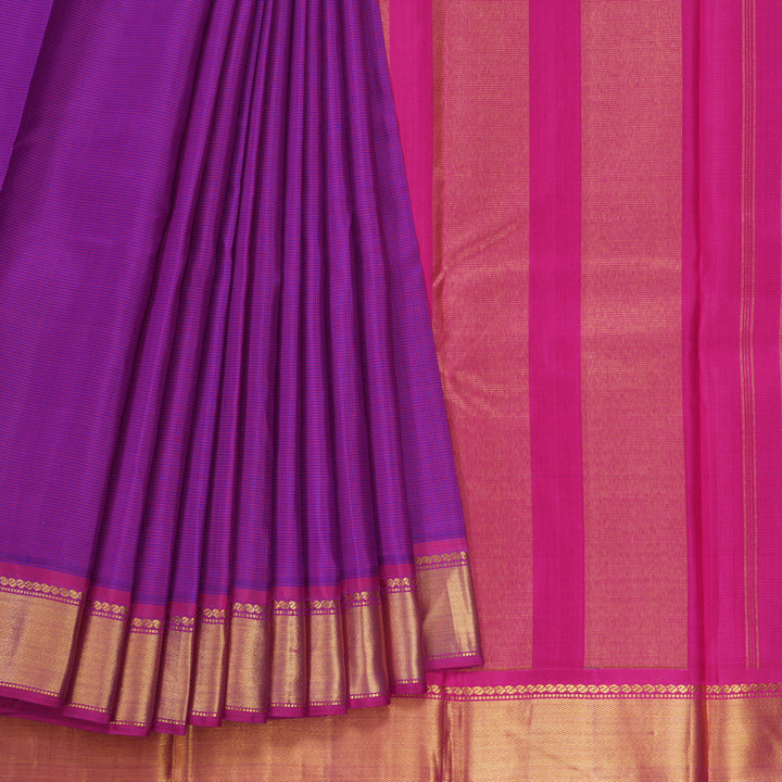 Hayagrivas Handloom Pink & Purple (Zasa Zasa Kattam) Kanjivaram Silk Saree KBE2205A1-2