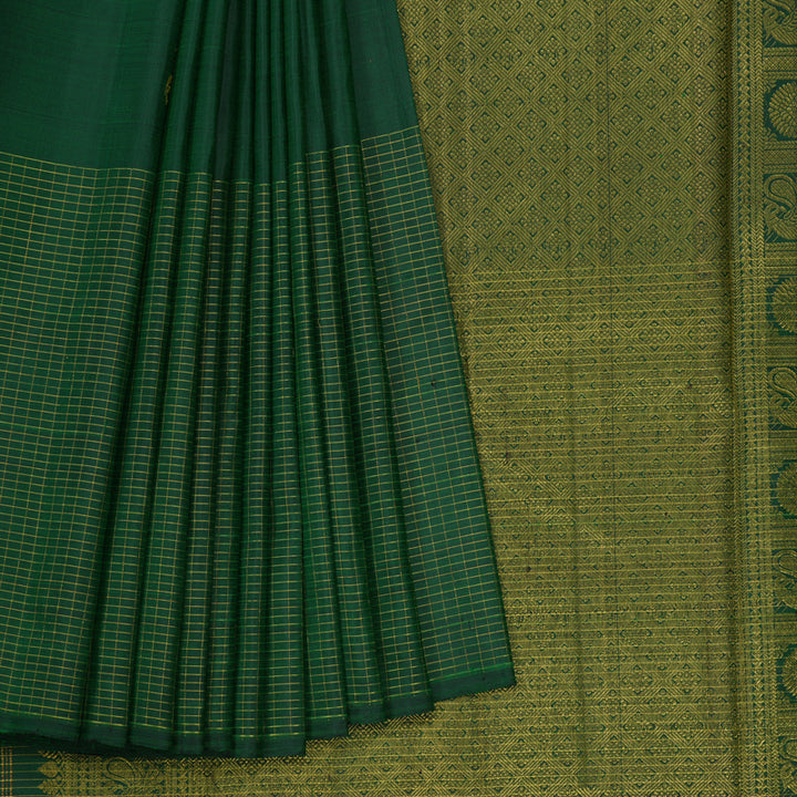 Hayagrivas Handloom Bottle Green Kanjivaram Silk Saree KBE2292B3-1