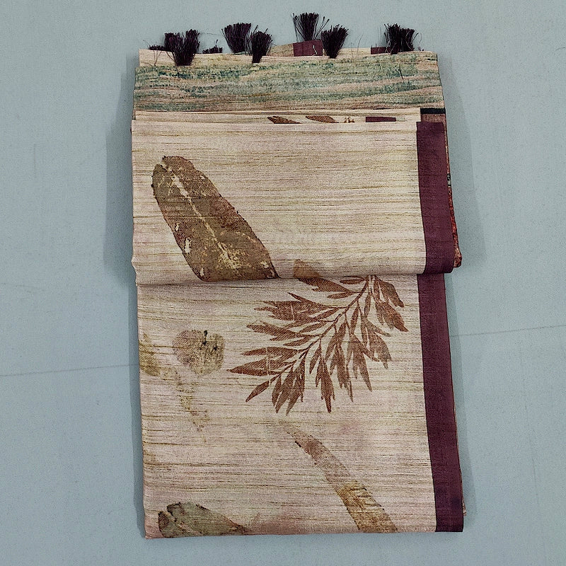 Hayagrivas Beige Fancy Cotton Saree KBE1876L1-20