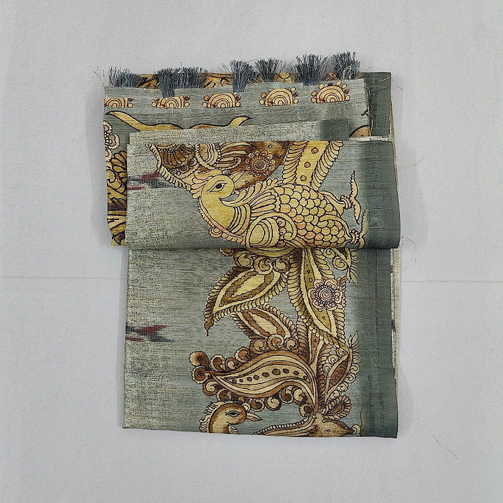 Hayagrivas Grey Fancy Cotton Saree KBE1876L1-23