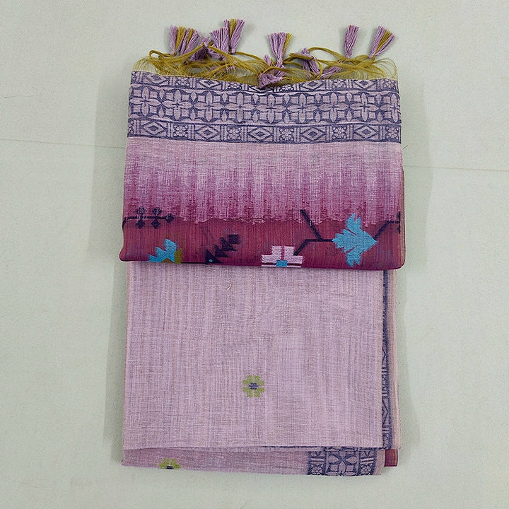 Hayagrivas Lilac Fancy Cotton Saree KBE1877L1-3
