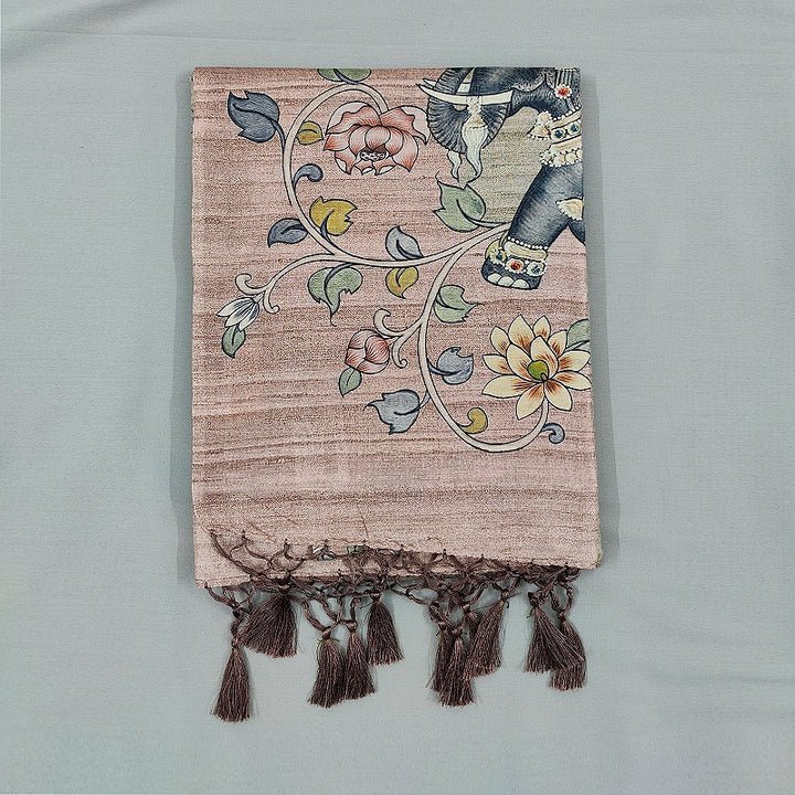 Hayagrivas Beige Fancy Cotton Saree KBE1877L5-1