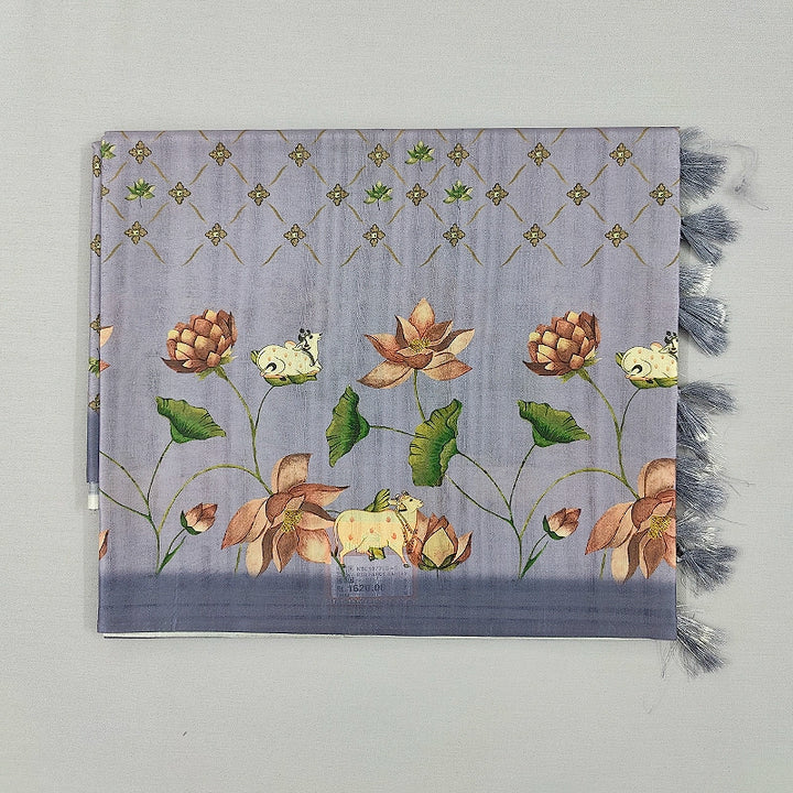 Hayagrivas Lavender-Grey Fancy Cotton Saree KBE1877L6-5