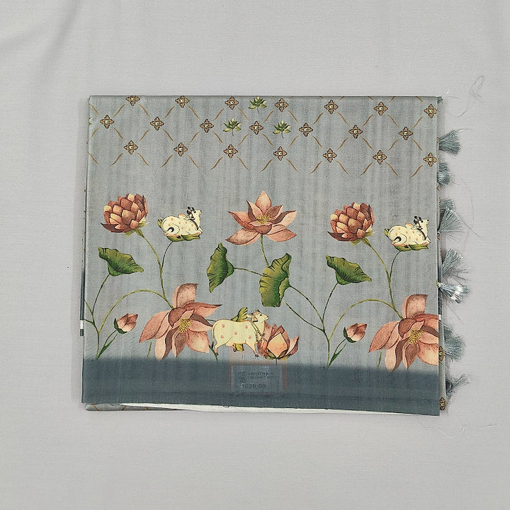 Hayagrivas Grey Fancy Cotton Saree KBE1877L6-6