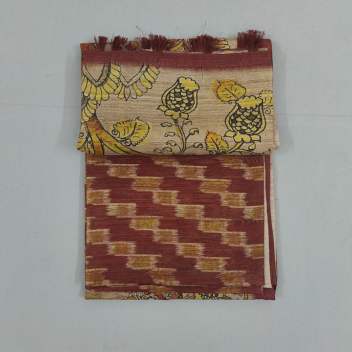 Hayagrivas Maroon Fancy Cotton Saree KBE1877L7-10