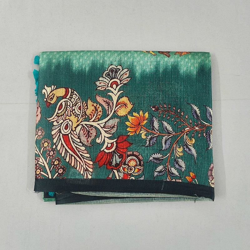Hayagrivas Sea Green Fancy Cotton Saree KBE1878L2-4