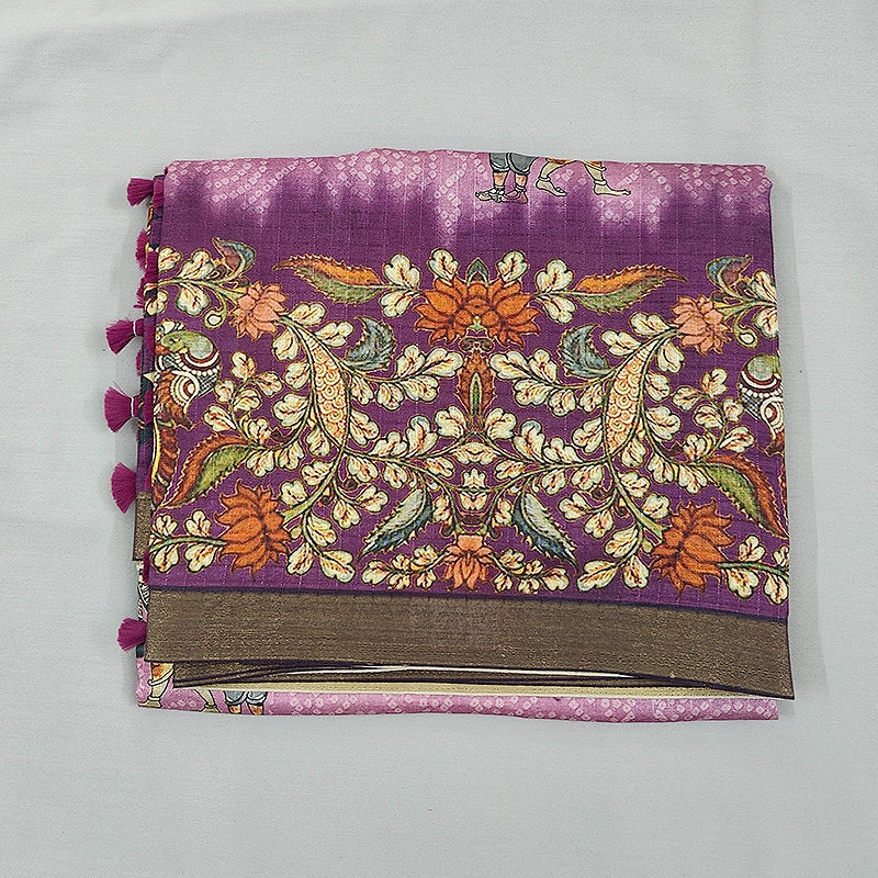 Hayagrivas Lotus Pink Fancy Cotton Saree KBE1878L4-4