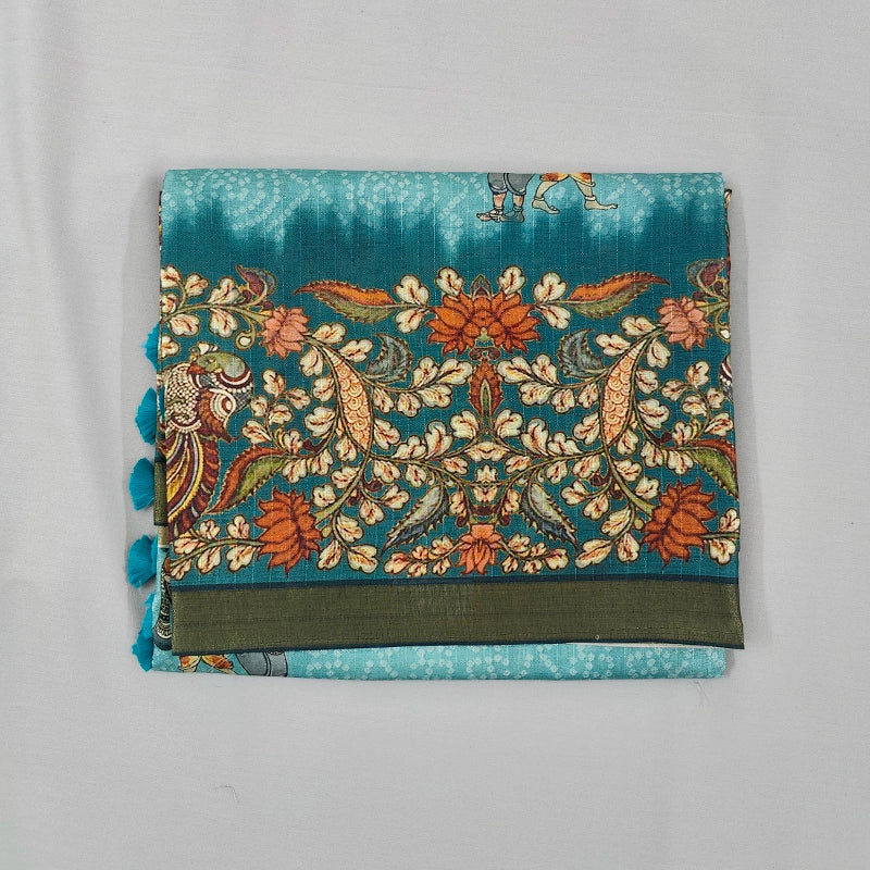 Hayagrivas Sky Blue Fancy Cotton Saree KBE1878L4-6