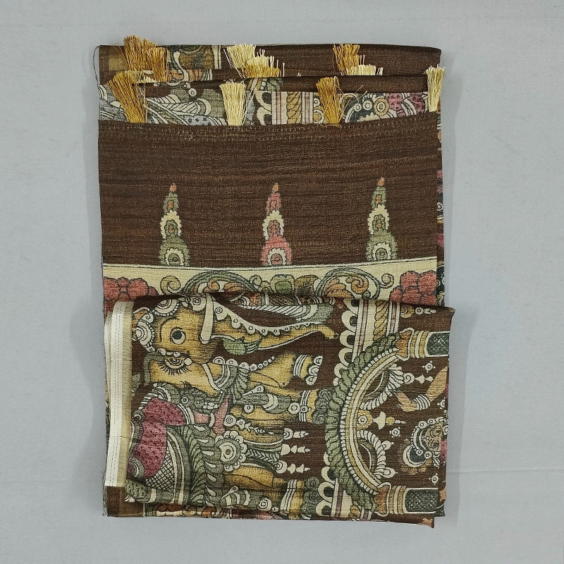 Hayagrivas Brown Fancy Cotton Saree KBE1917L1-12