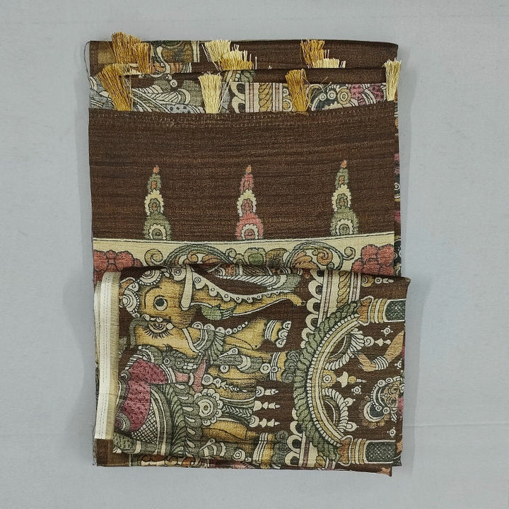 Hayagrivas Brown Fancy Cotton Saree KBE1917L1-12