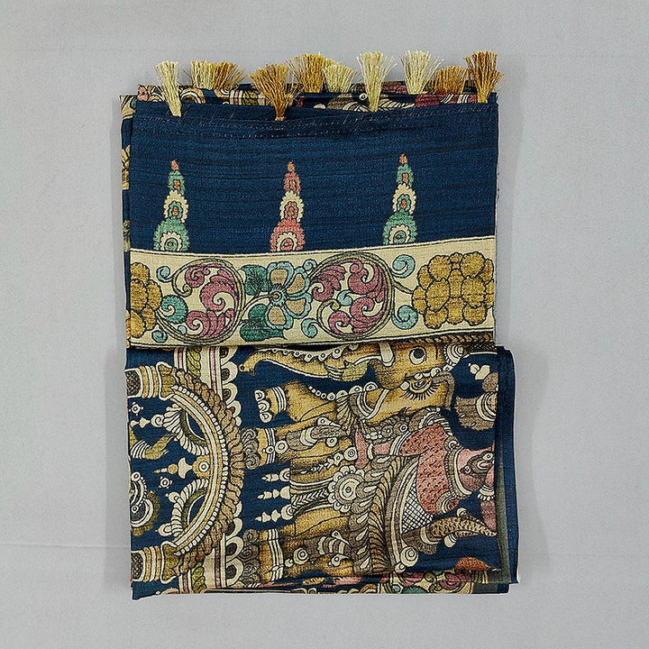 Hayagrivas Navy Blue Fancy Cotton Saree KBE1917L1-22