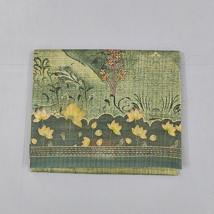Hayagrivas Sage-Blue Fancy Cotton Saree KBE1918L2-36
