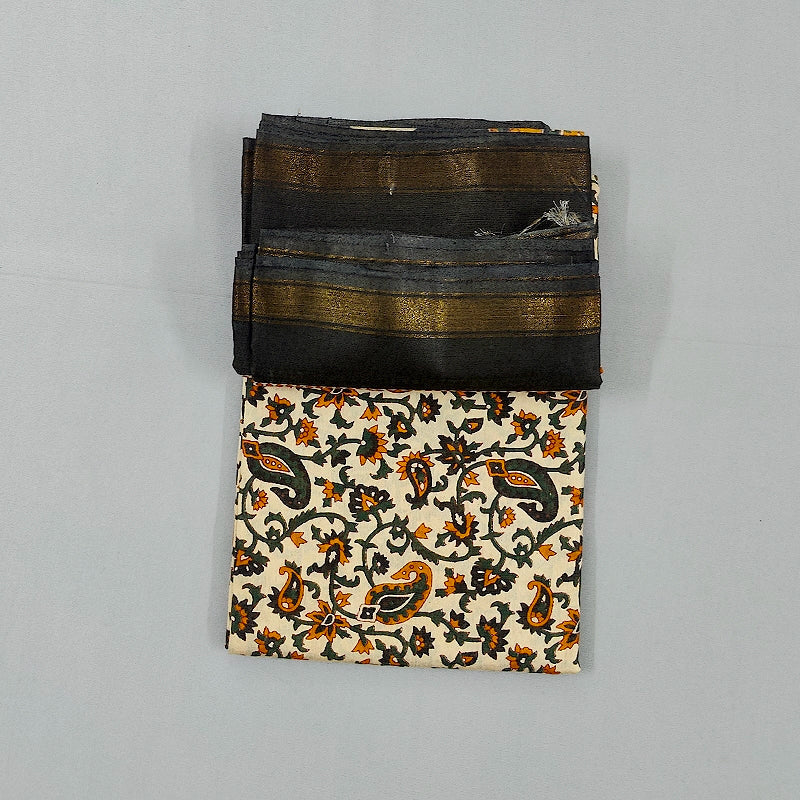 Hayagrivas Off-White Fancy Cotton Saree KBE1919L1-5