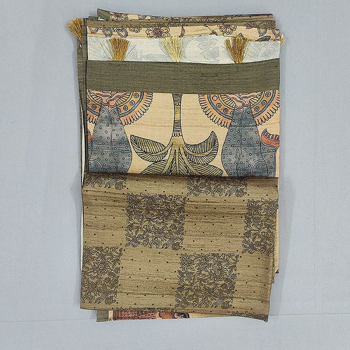 Hayagrivas Dusty Mehandi Green Fancy Cotton Saree KBE1920L1-54