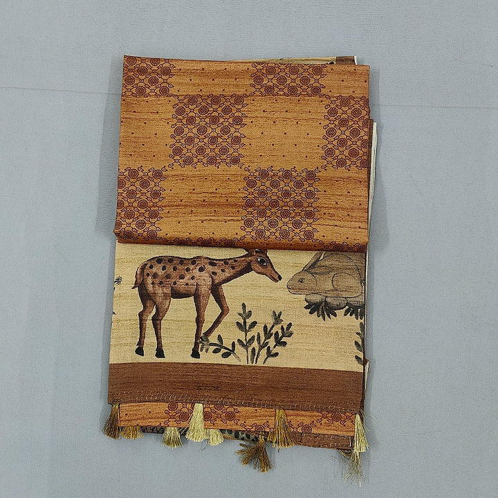 Hayagrivas Mustard Fancy Cotton Saree KBE1920L1-67