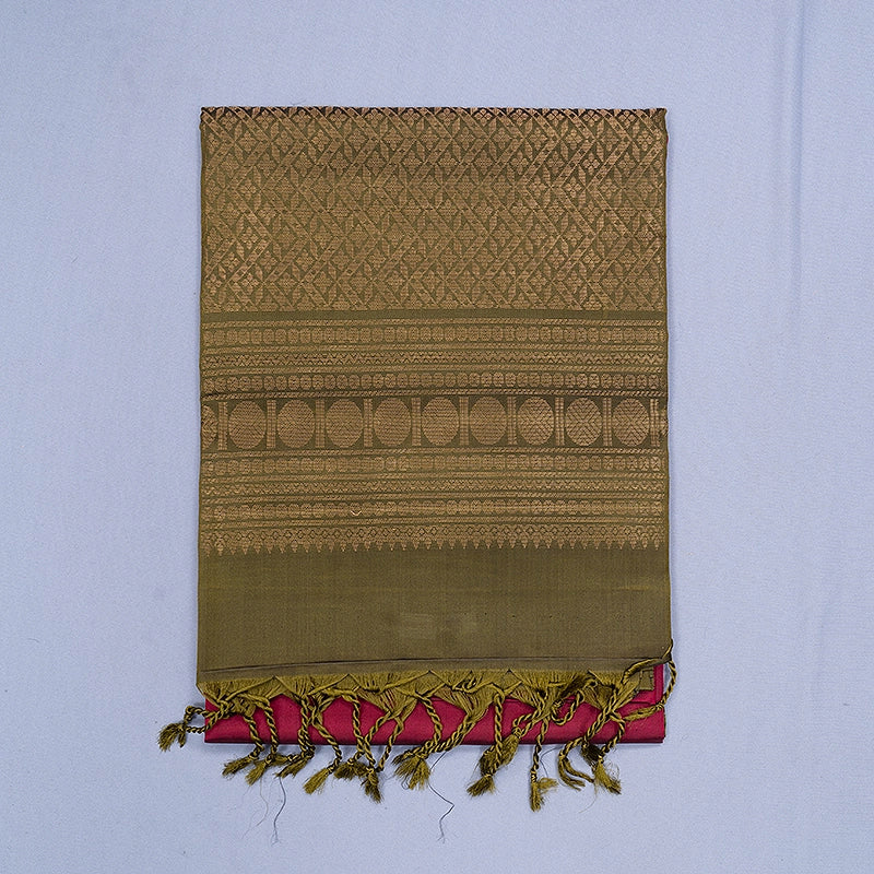 Hayagrivas Red Handloom Soft Silk Saree KBF883H2-5