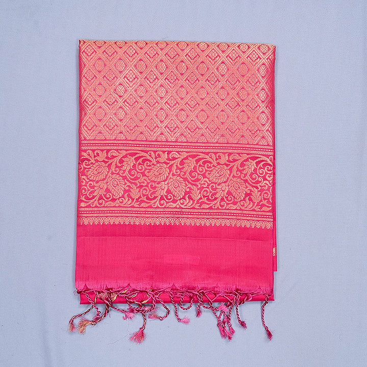 Hayagrivas Pink Handloom Soft Silk Saree KBF883H4-2