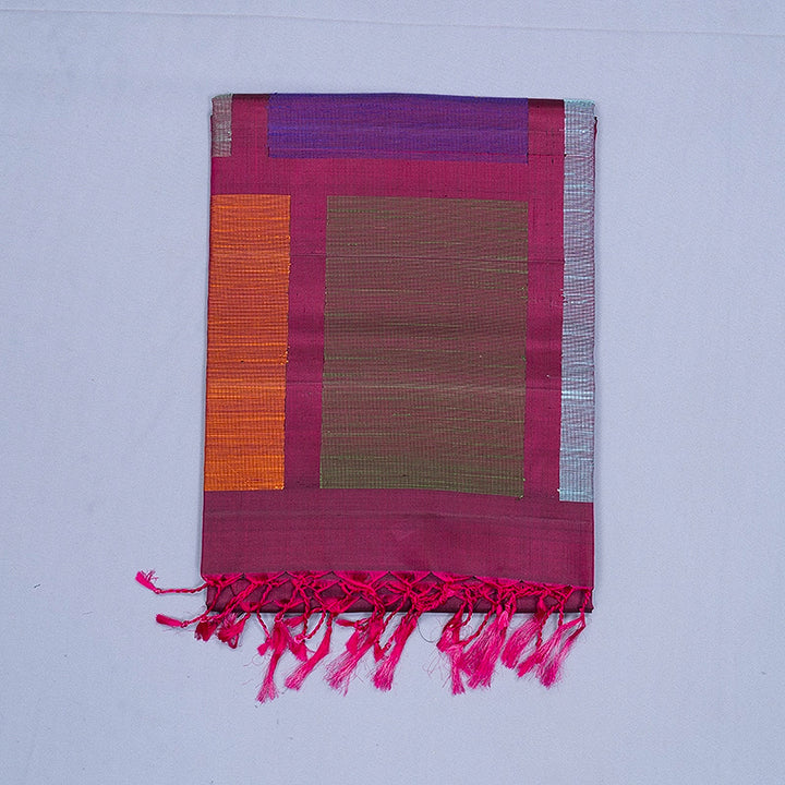 Hayagrivas Burgundy Handloom Soft Silk Saree KBF885H14-1
