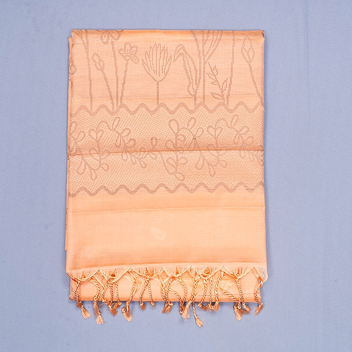 Hayagrivas Mild Peach Orange Handloom Soft Silk Saree KBF885H21-2