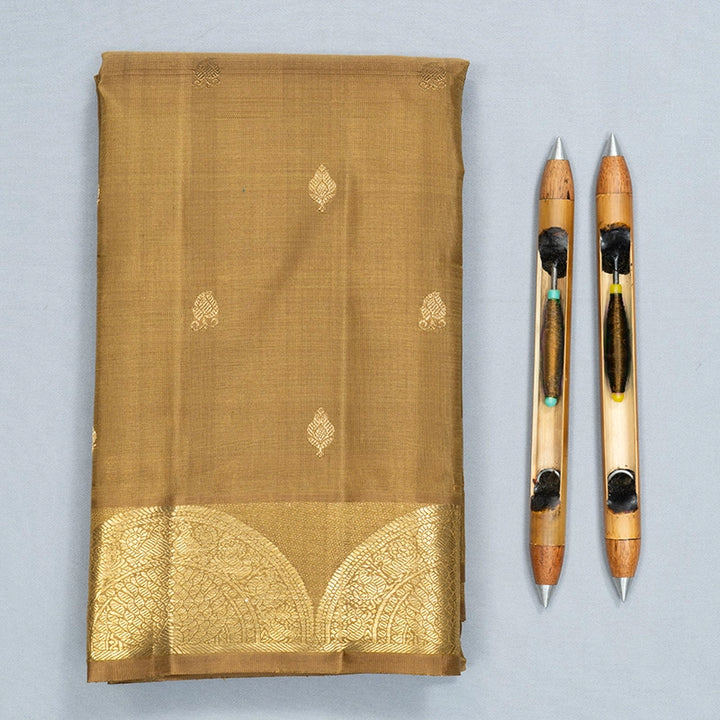 Hayagrivas Handloom Dry Mehandi Green Kanjivaram Silk Saree KBFL386J1-1-BF386-SBS