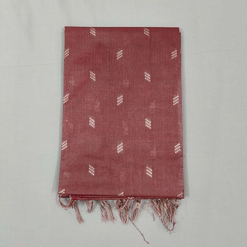 Hayagrivas Brick Red Fancy Cotton Saree KSBE144C6-1