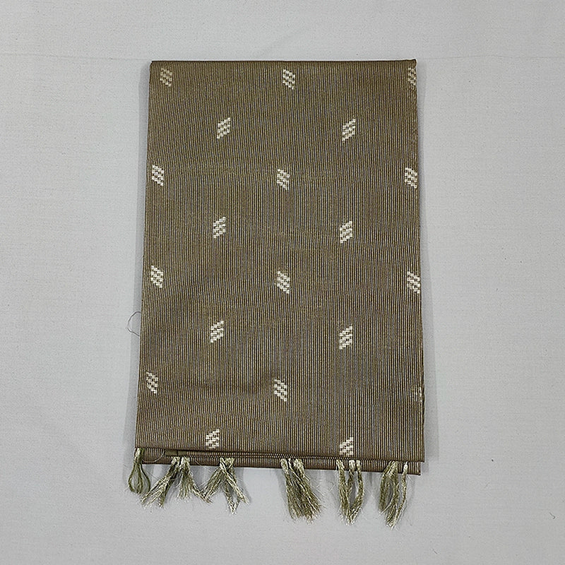 Hayagrivas Light Brown Fancy Cotton Saree KSBE144C6-2