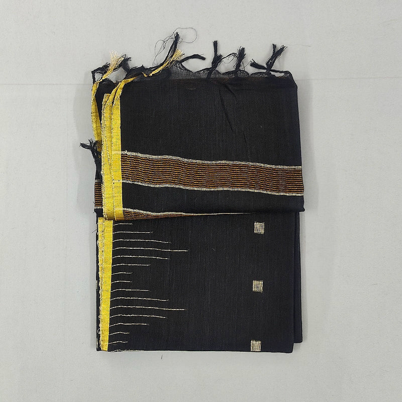 Hayagrivas Black Handloom Linen Saree  KSBE148C9-5