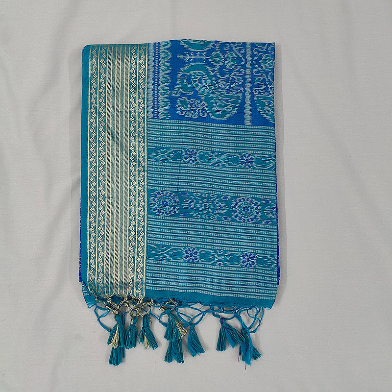 Hayagrivas Royal Blue Fancy Cotton Saree SSCBF107G1-3