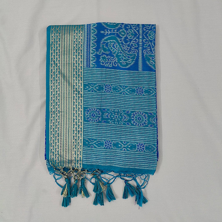 Hayagrivas Royal Blue Fancy Cotton Saree SSCBF107G1-3