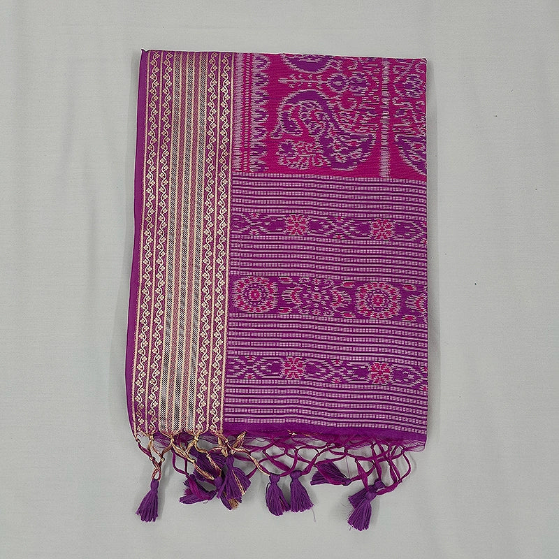 Hayagrivas Pink Fancy Cotton Saree SSCBF107G1-4