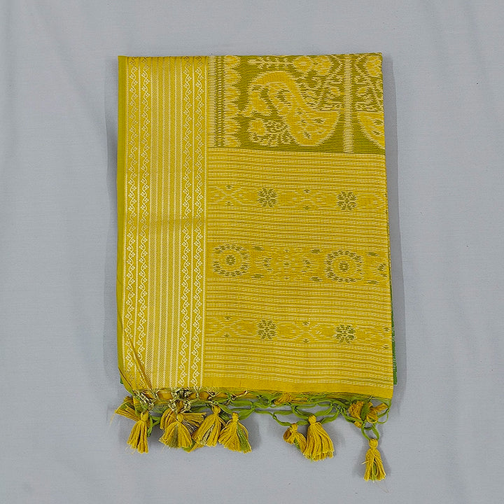 Hayagrivas Sage Green Fancy Cotton Saree SSCBF107G1-5
