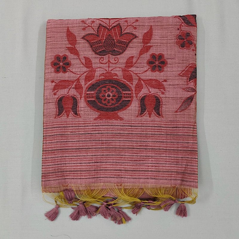 Hayagrivas Dusty Rose Fancy Cotton Saree SSCBF107G5-2