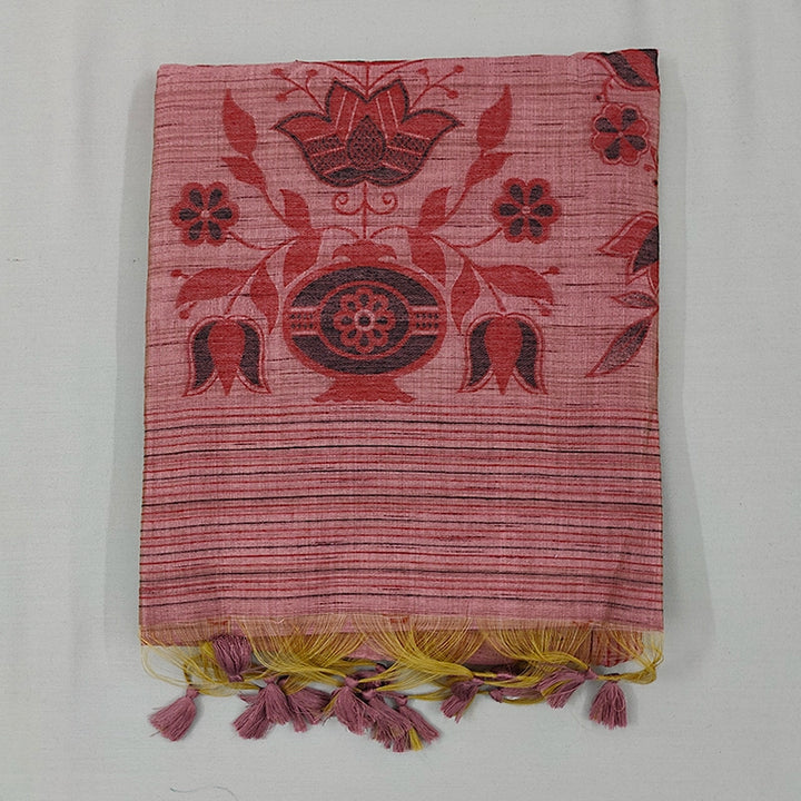 Hayagrivas Dusty Rose Fancy Cotton Saree SSCBF107G5-2