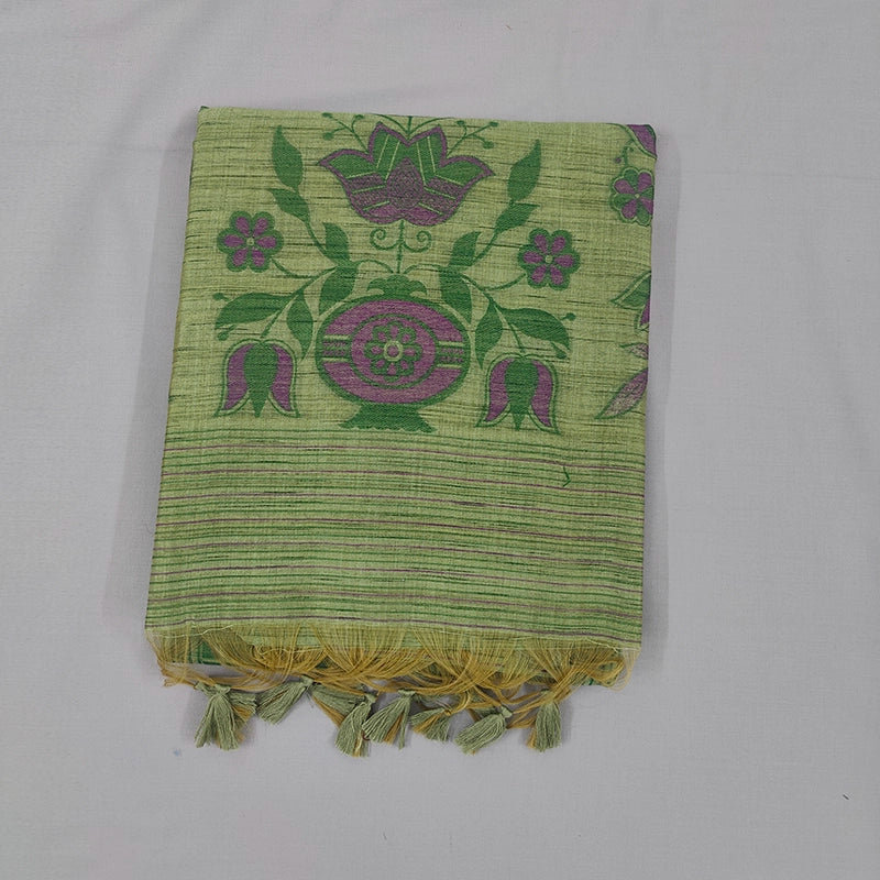 Hayagrivas Sage Green Fancy Cotton Saree SSCBF107G5-3