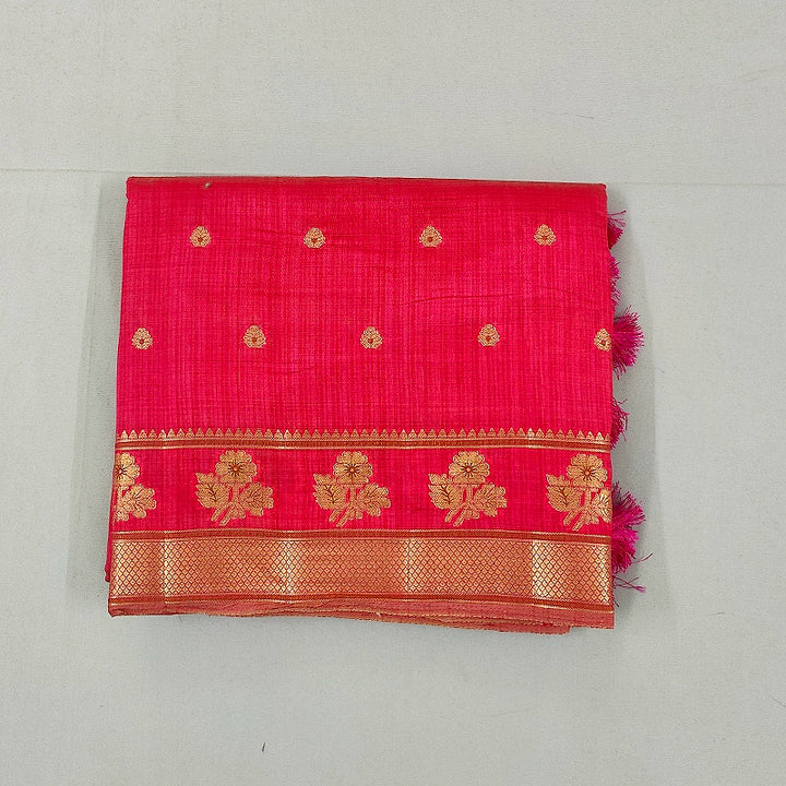 Hayagrivas Pink Fancy Cotton Saree SSCBF120H1-1