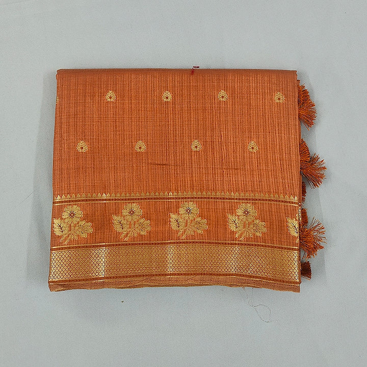Hayagrivas Brown Fancy Cotton Saree SSCBF120H1-4